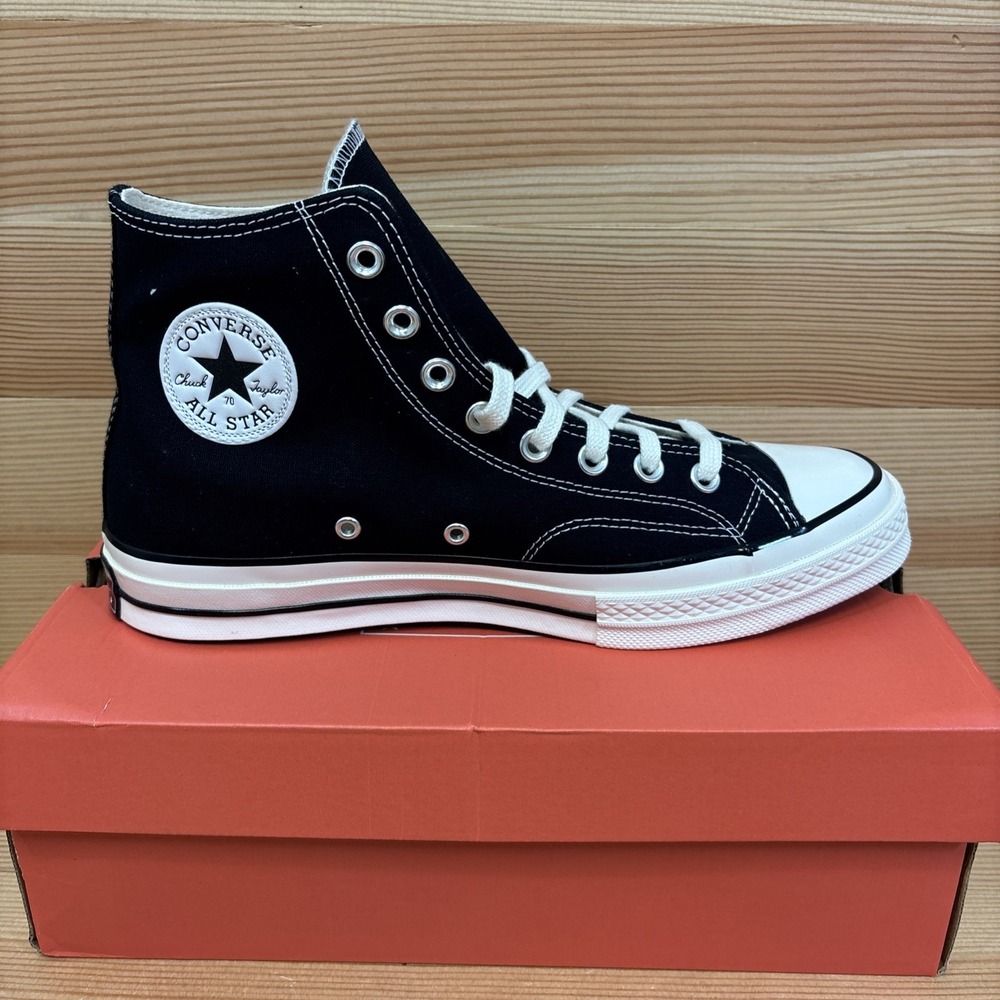 Converse Chuck 70 Canvas High Top Black Sneakers Mens Sz 9.5 Woman 11.5